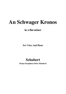 An Schwager Kronos (To Coachman Chronos), D.369 Op.19 No.1: For voice and piano (a flat minor) by Franz Schubert