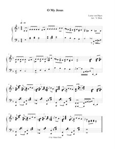 O mein Jesu du bist's wert: Para Piano by Henriette Maria Luise von Hayn