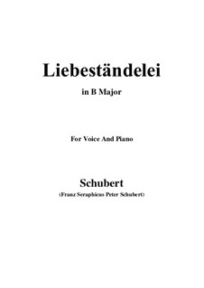 Liebeständelei, D.206: B Major by Franz Schubert