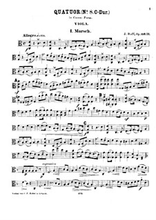 String Quartet No.8 in C Major, Op.192 No.3: parte viola by Joseph Joachim Raff