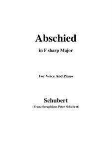 Abschied (Farewel), D.475: F sharp Major by Franz Schubert