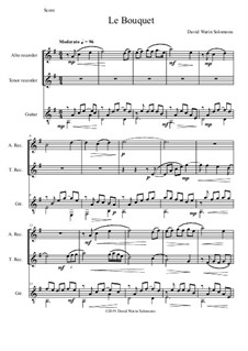 Le Bouquet: For alto recorder, tenor recorder and guitar by David W Solomons