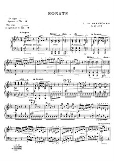 Sonata for Piano No.18 'The Hunt', Op.31 No.3: For a single performer by Ludwig van Beethoven