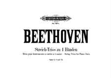 Three Trios, Op.3, 8, 25: arranjos para pianos de quatro mãos - partes by Ludwig van Beethoven