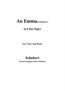 An Emma, D.113 Op.58 No.2: First edition (E flat Major) by Franz Schubert