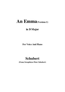 An Emma, D.113 Op.58 No.2: First edition (D Major) by Franz Schubert