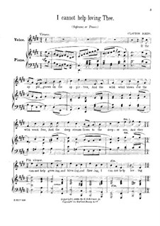 I Сannot Help Loving Thee: I Сannot Help Loving Thee by Clayton Johns