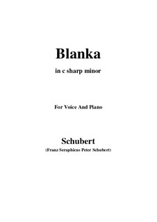 Blanka, D.631: C sharp minor by Franz Schubert