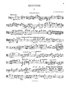 Piano Quartet in A Minor, Op.31: parte violoncelo by Georgy Catoire