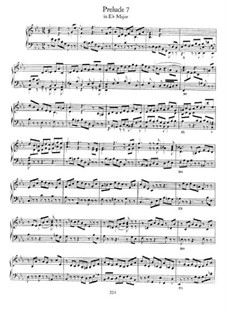Prelude and Fugue No.7 in E Flat Major, BWV 876: Para Piano by Johann Sebastian Bach