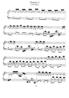 Prelude and Fugue No.21 in B Flat Major, BWV 866: Para Piano by Johann Sebastian Bach