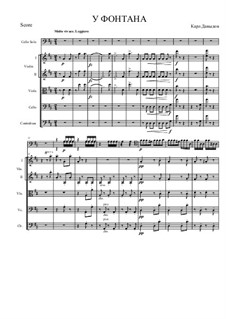 Four Pieces for Cello and Piano, Op.20: No.2 At the Fountain, for cello and string orchestra by Karl Julevich Davydov