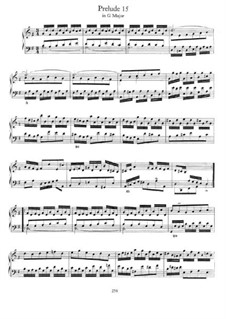 Prelude and Fugue No.15 in G Major, BWV 884: Para Piano by Johann Sebastian Bach