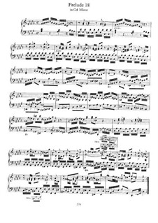 Prelude and Fugue No.18 in G Sharp Minor, BWV 863: Para Piano by Johann Sebastian Bach