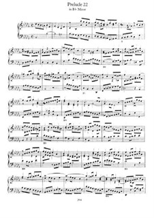 Prelude and Fugue No.22 in B Flat Minor, BWV 891: Para Piano by Johann Sebastian Bach