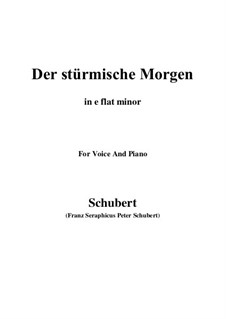 No.18 Der stürmische Morgen (The Stormy Morning): For voice and piano (e minor) by Franz Schubert