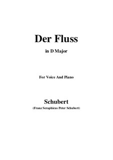 Der Fluss (The River), D.693: D maior by Franz Schubert