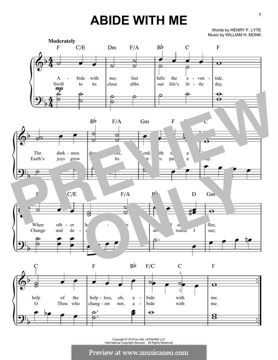 Abide with Me: Para Piano by William Henry Monk