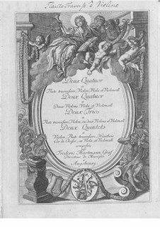 Trios, Quartets, Quintets for Flüte, Strings and Winds: partes by Friedrich Hartmann Graf