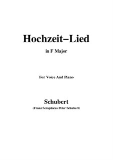 Hochzeitslied (Wedding Song), D.463: F Maior by Franz Schubert