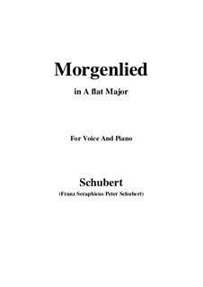 Morgenlied (Morning Song), D.266: A flat Major by Franz Schubert