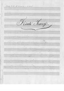 Concerto for Flute and Orchestra No.2 in G Major: partes by Friedrich Hartmann Graf