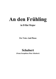 An den Frühling (To Spring), D.587: D flat Major by Franz Schubert