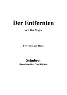 Der Entfernten (To the Distant Beloved), D.350: E flat maior by Franz Schubert