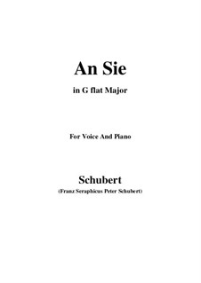 An Sie (To Her), D.288: G flat Major by Franz Schubert