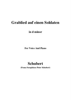 Grablied auf einen Soldaten (Dirge for a Soldier), D.454: D minor by Franz Schubert