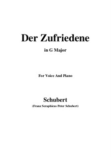 Der Zufriedene (The Contented Man), D.320: G maior by Franz Schubert