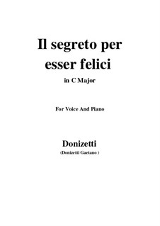 Lucrezia Borgia: Il segreto per esser felici (C Major) by Gaetano Donizetti