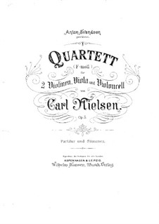 String Quartet No.2 in F Minor, Op.5: String Quartet No.2 in F Minor by Carl Nielsen