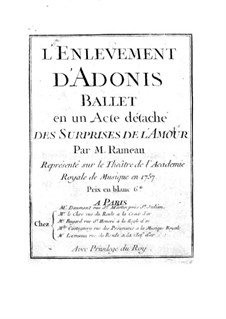 Les surprises de l'Amour: Act I. The rape of Adonis by Jean-Philippe Rameau