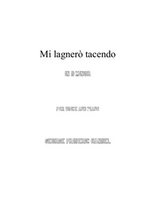 Siroes, King of Persia, HWV 24: Mi lagnerò tacendo (d minor) by Georg Friedrich Händel