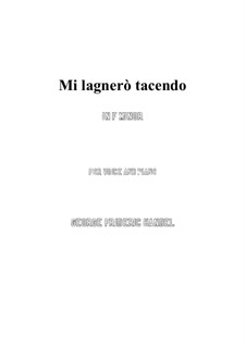 Siroes, King of Persia, HWV 24: Mi lagnerò tacendo (f minor) by Georg Friedrich Händel