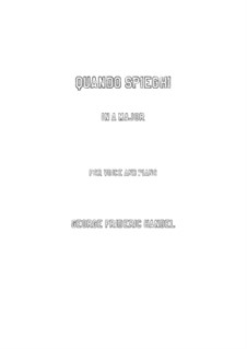 Orlando, HWV 31: Quando spieghi (A Major) by Georg Friedrich Händel