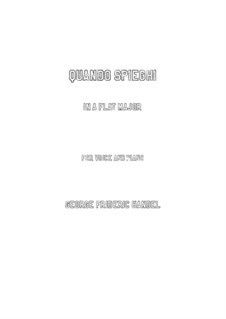 Orlando, HWV 31: Quando spieghi (A flat Major) by Georg Friedrich Händel
