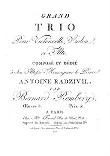 Grand String Trio in F Major, Op.8: parte viola by Bernhard Romberg