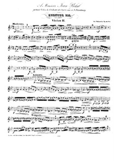 Quartet for Strings No.7 in D Minor, Op.90 No.1: violino parte II by Anton Rubinstein