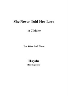 She Never Told Her Love: C maior by Joseph Haydn