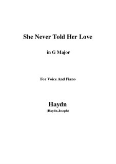 She Never Told Her Love: G maior by Joseph Haydn