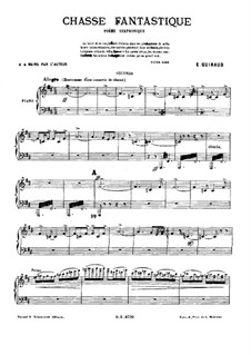 Chasse fantastique: arranjos para piano de quatro mãos by Ernest Guiraud