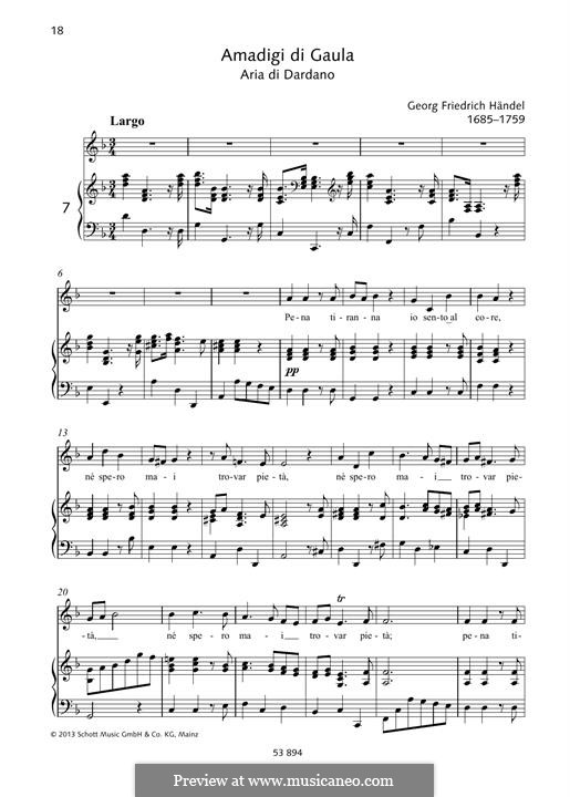 Amadigi di Gaula, HWV 11: Pena tiranna by Georg Friedrich Händel