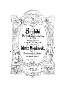 Boabdil, Op.49: Acto I, para piano by Moritz Moszkowski