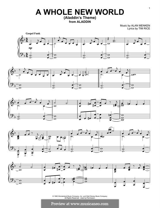 Piano version: para um único musico (Editado por H. Bulow) by Alan Menken