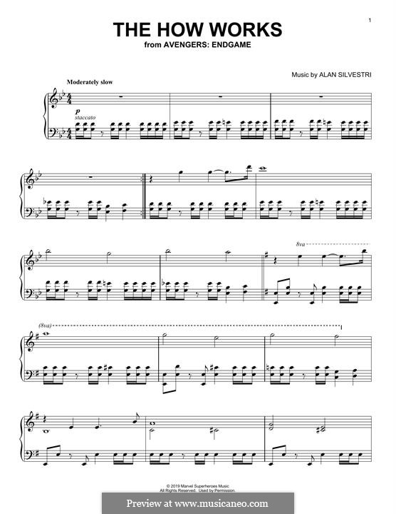 The How Works (from Avengers: Endgame): Para Piano by Alan Silvestri