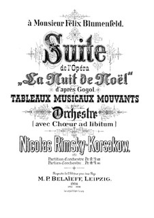 Christmas Eve. Suite: partitura completa by Nikolai Rimsky-Korsakov