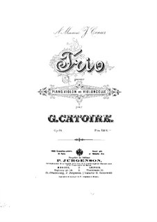 Piano Trio in F Minor, Op.14: Partitura completa by Georgy Catoire