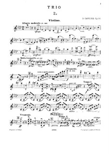 Piano Trio in F Minor, Op.14: parte do violino by Georgy Catoire